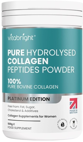 VitaBright Pure Hydrolysed Collagen Peptides Powder, 500g
